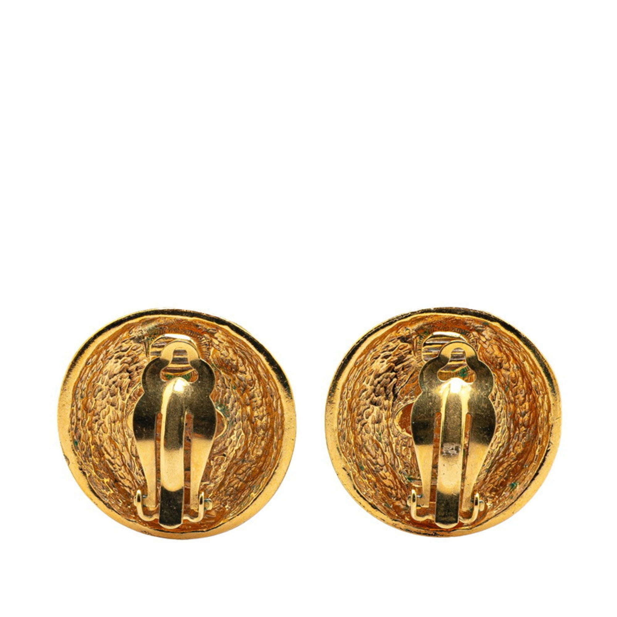 Clip-On Earrings Pearl Clip-On Gold-Tone Metal