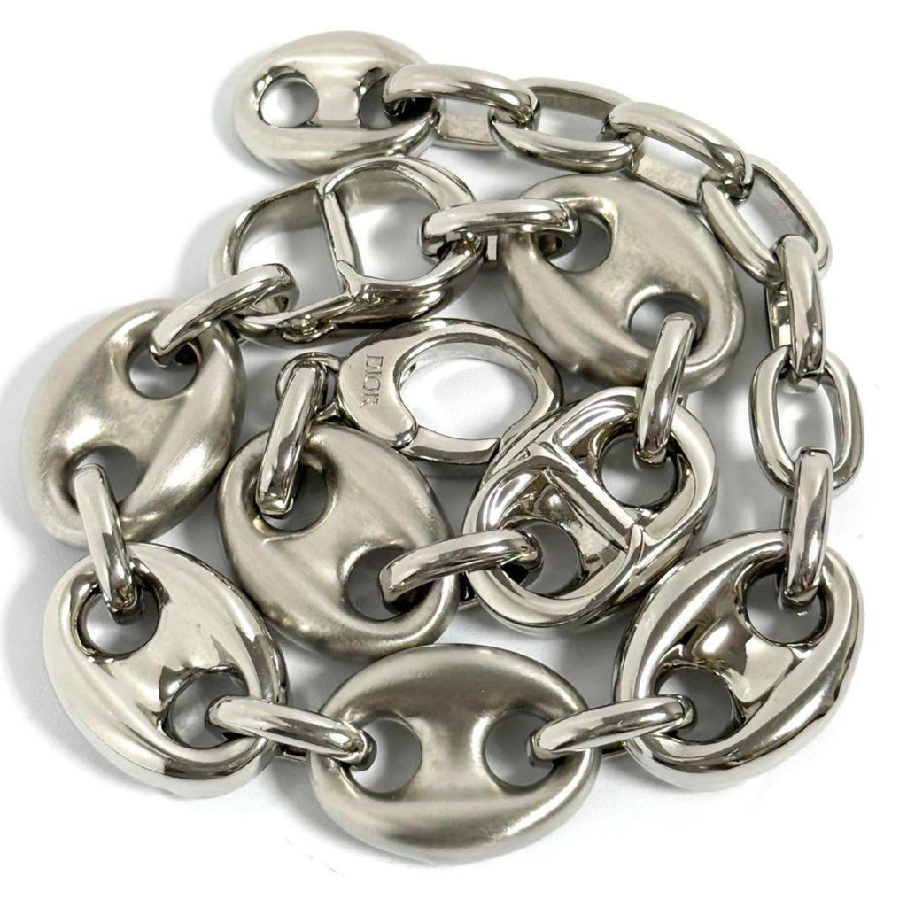 Anchor Chain Bracelet Silver Metal