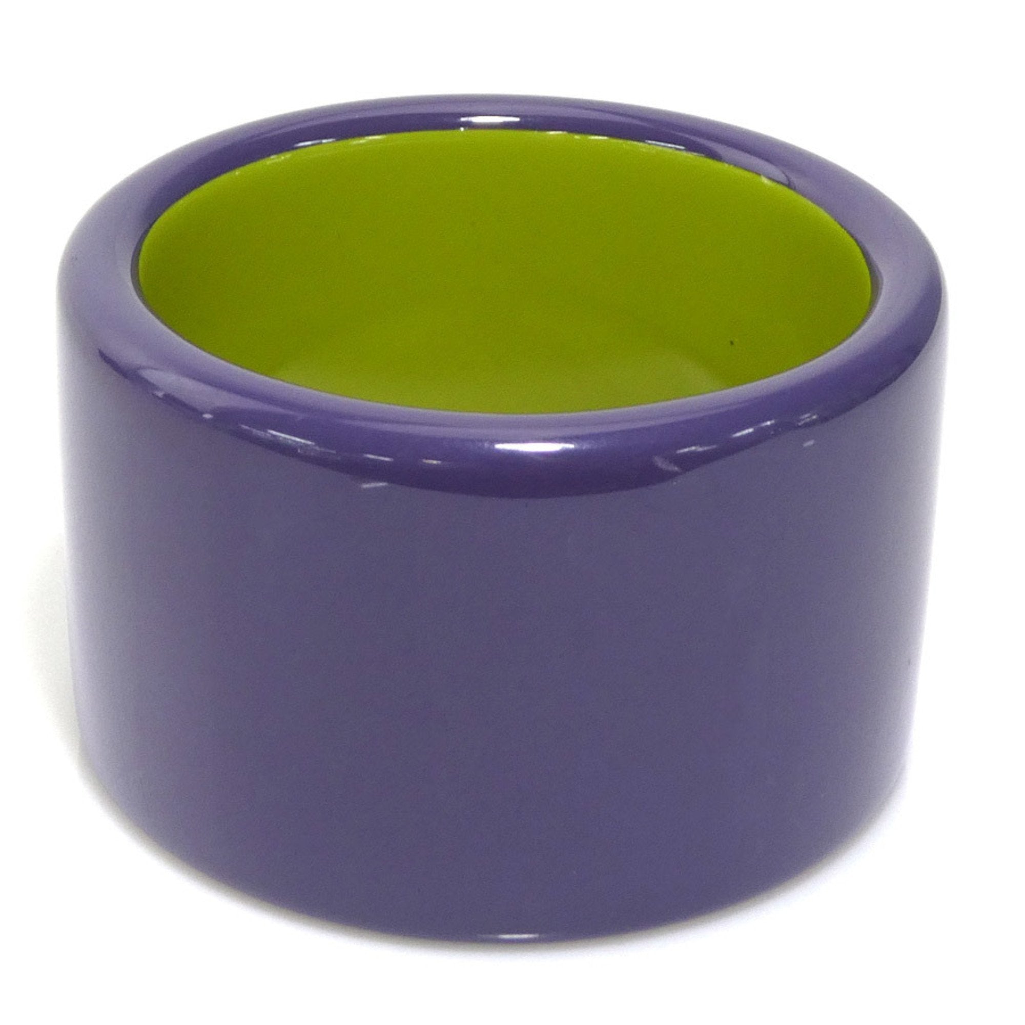 Bangle Bracelet Lacquer and Wood Green Purple Yellow