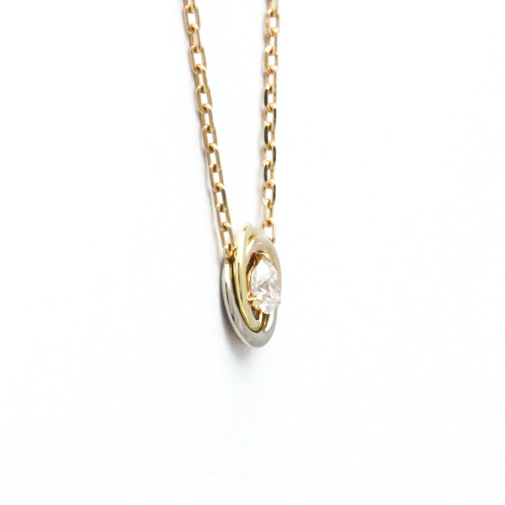 Trinity Pendant Necklace 18K Tricolor Gold