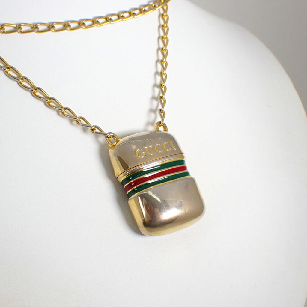 Jelly Bottle Motif Case-Shaped Pendant Necklace