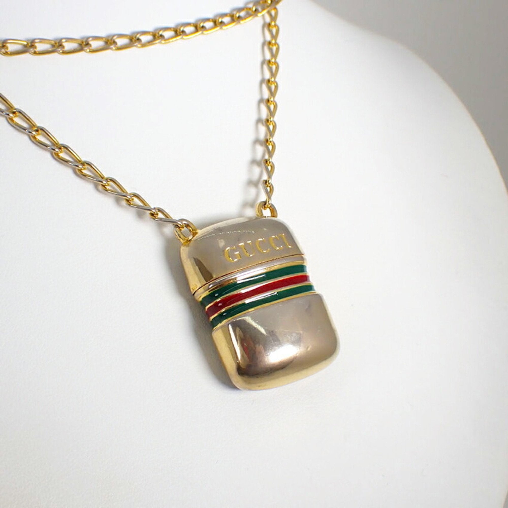 Jelly Bottle Motif Case-Shaped Pendant Necklace