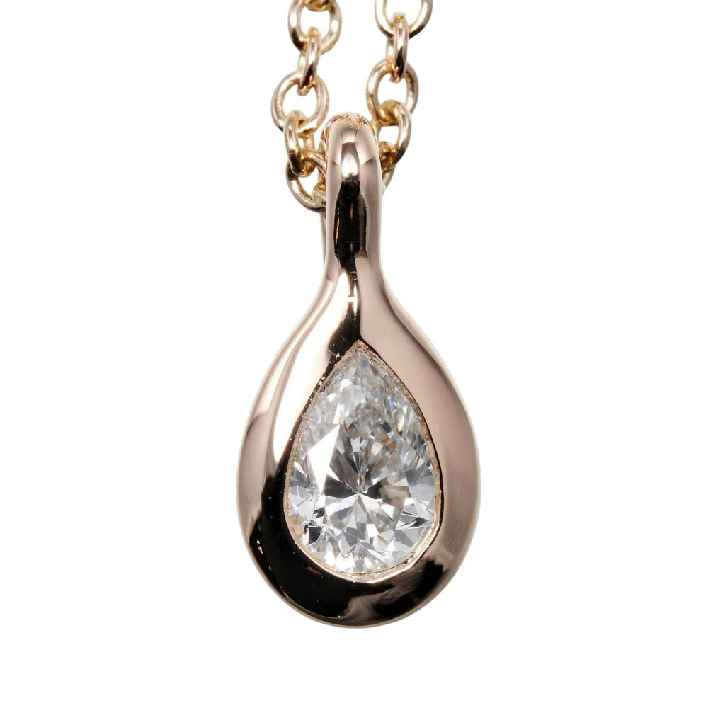 Elsa Peretti Diamonds By The Yard Pendant Necklace 18K Rose Gold and Diamond