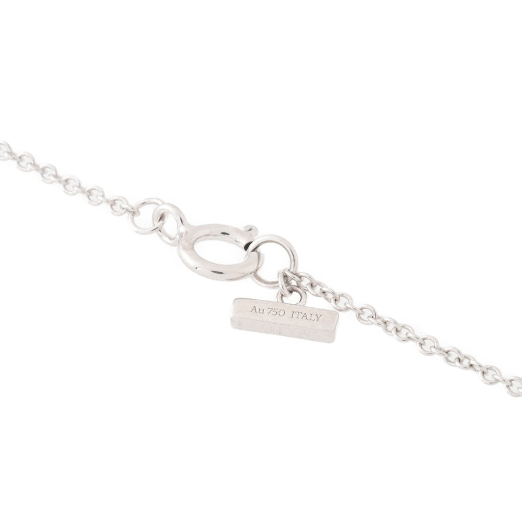 Pendant Necklace 18K White Gold with Turquoise
