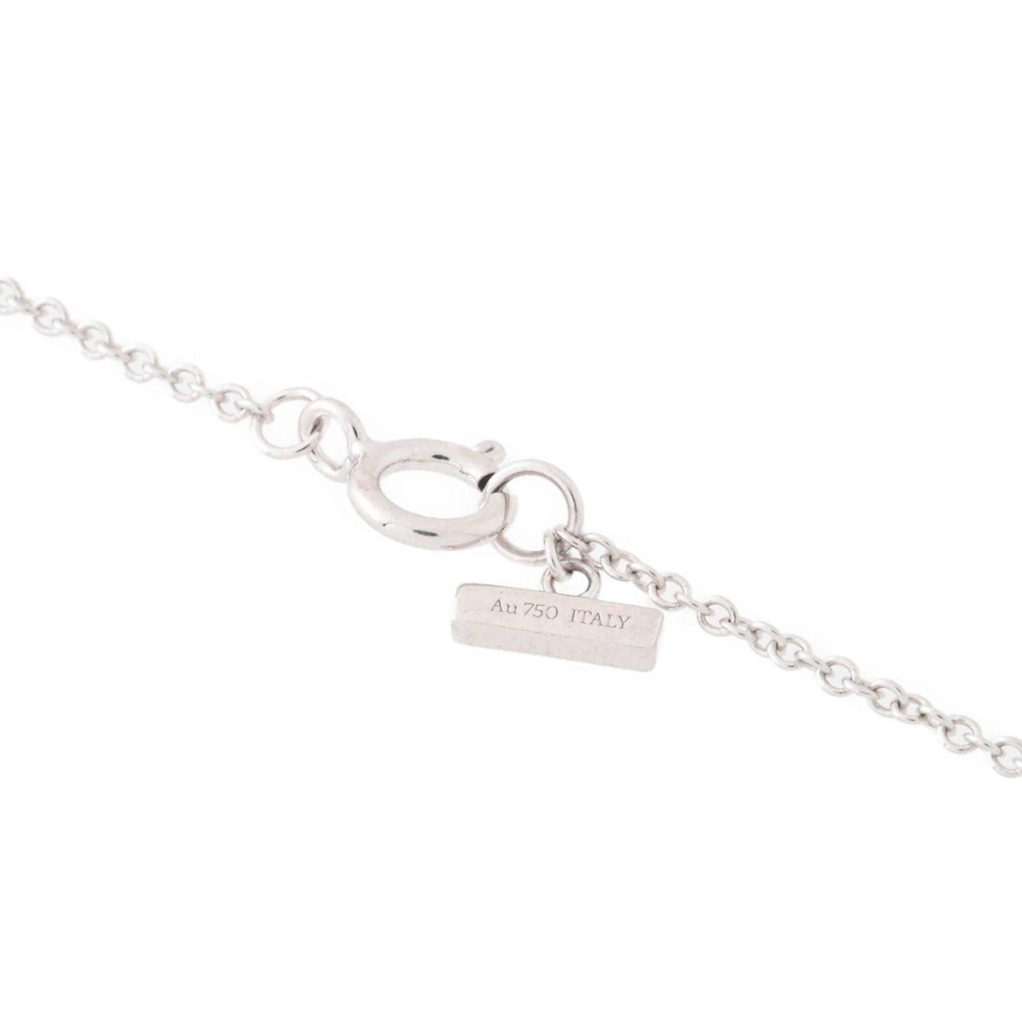 Pendant Necklace 18K White Gold with Turquoise