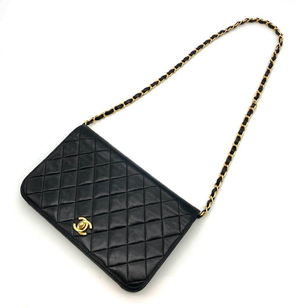 Vintage Full Flap Bag Quilted Lambskin Medium