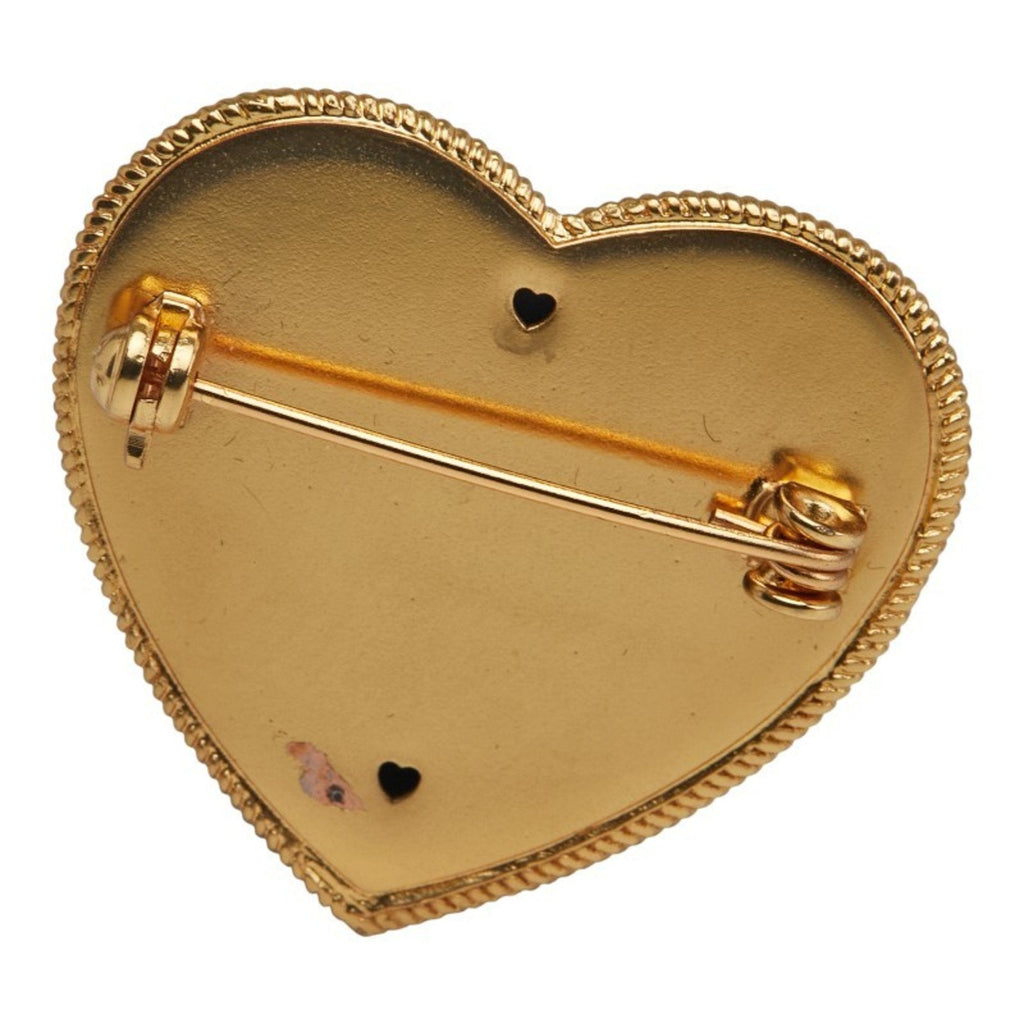 Heart Motif Brooch Gold Plated