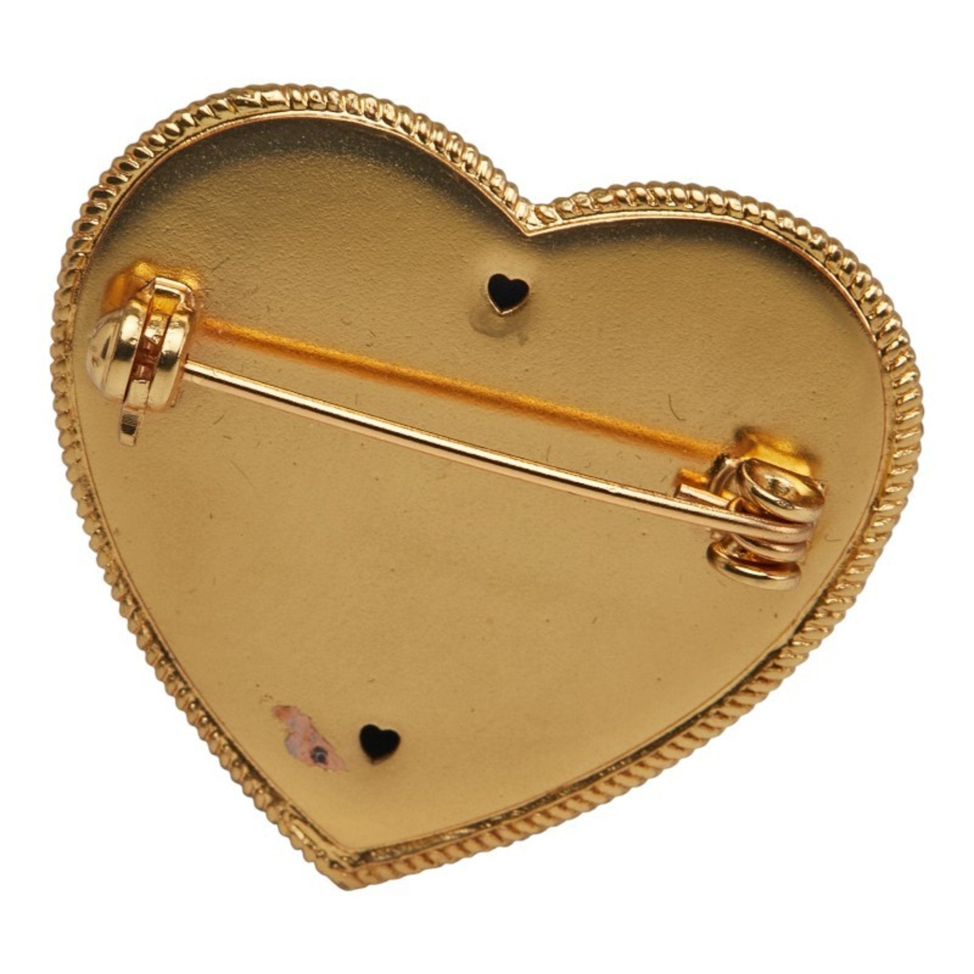 Heart Motif Brooch Gold Plated