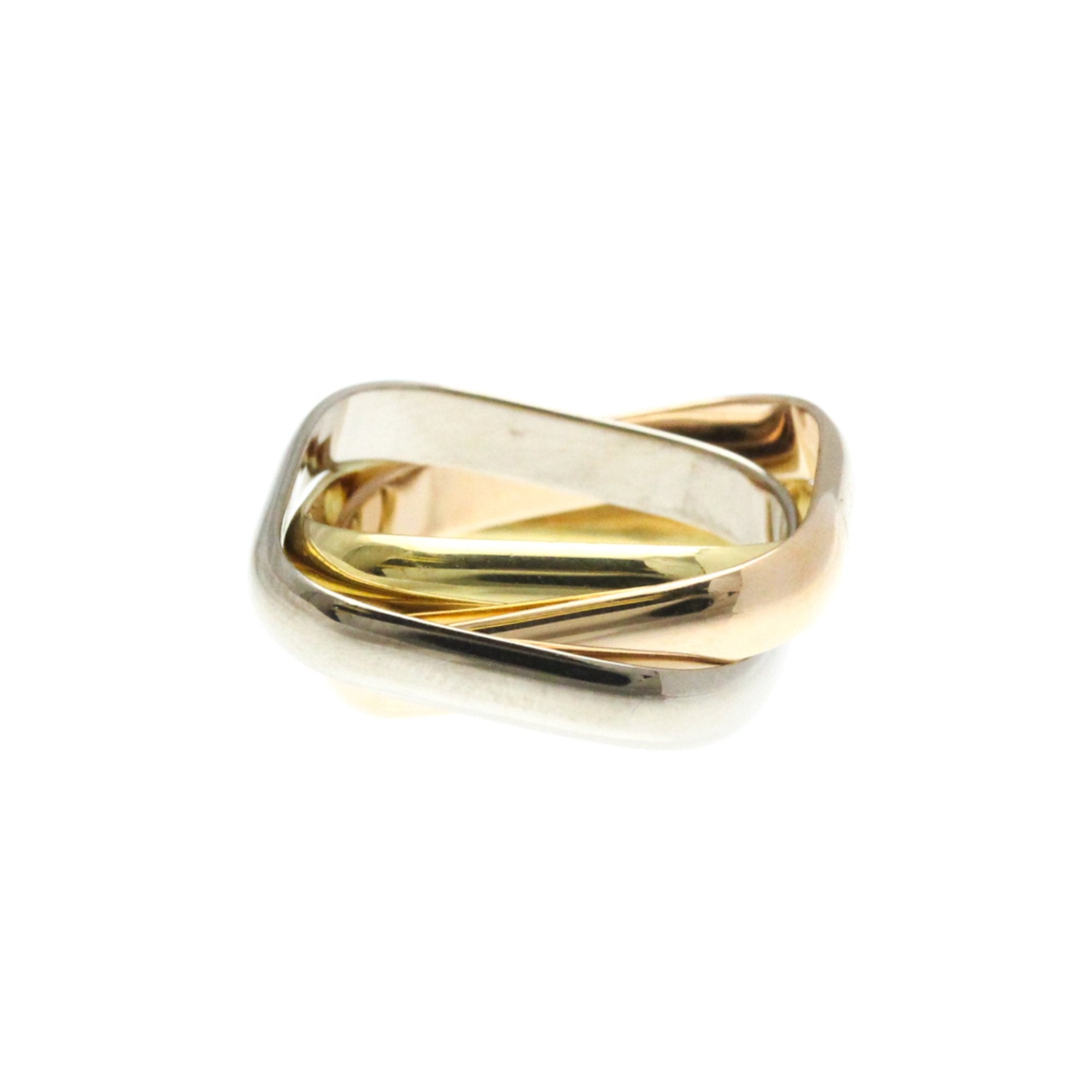 Vendome Louis Cartier Band Ring 18K Tricolor Gold
