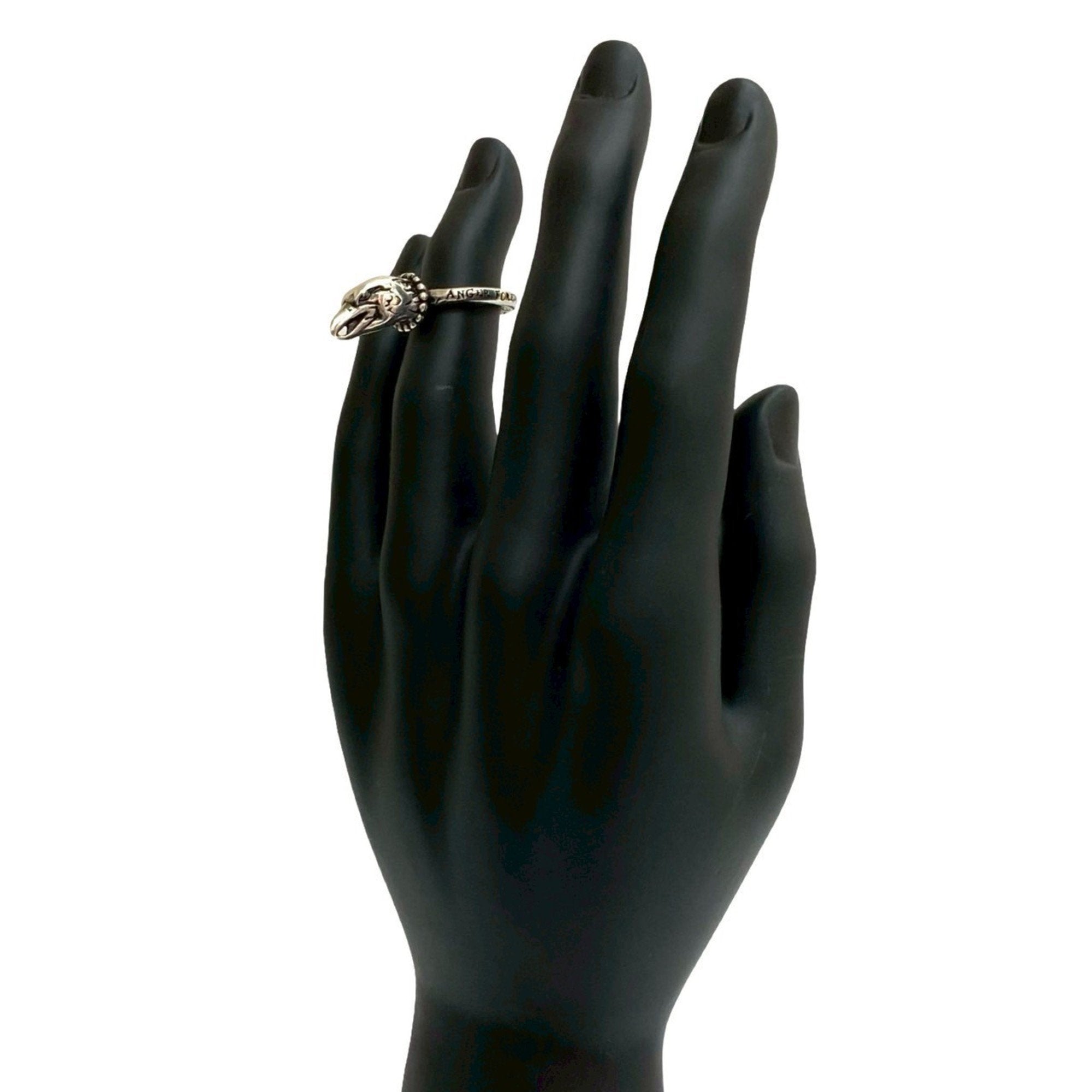Anger Forest Eagle Head Ring Sterling Silver
