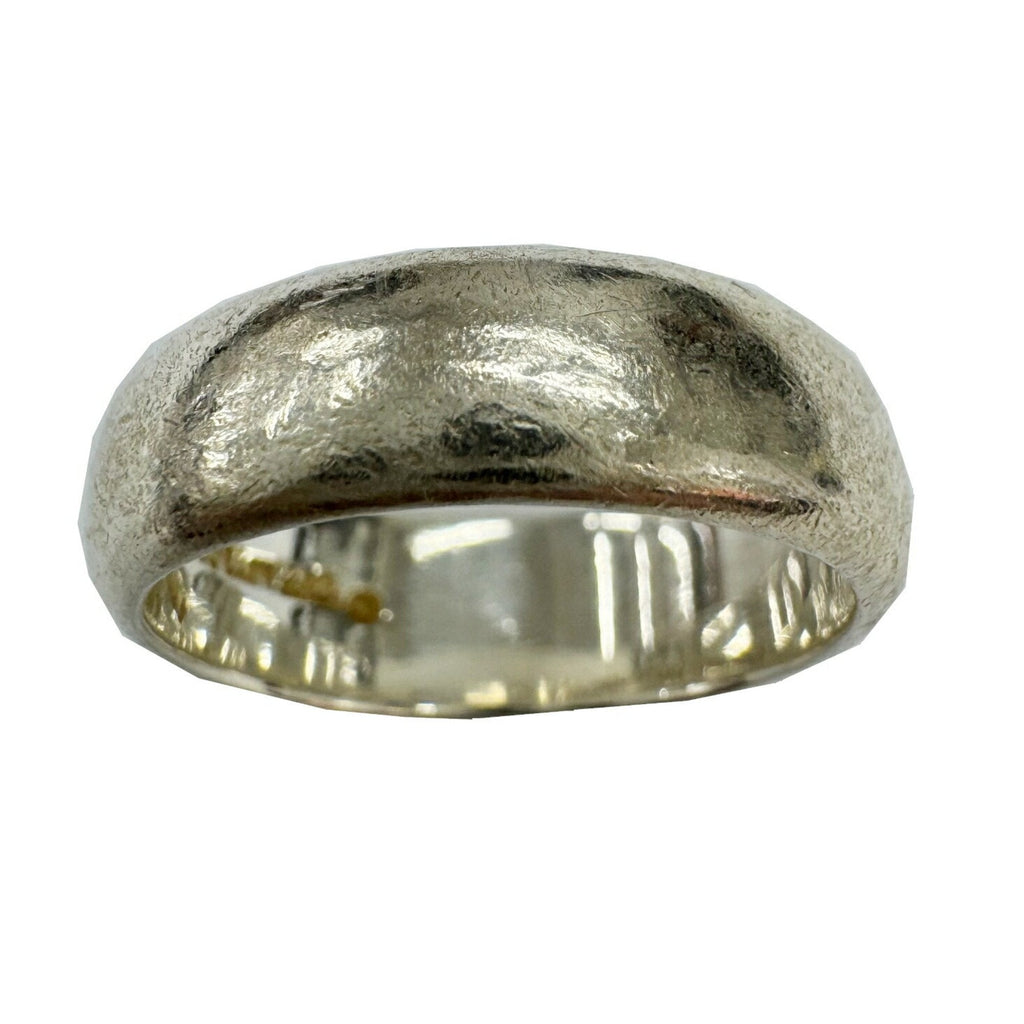 Curved Heart Ring Sterling Silver