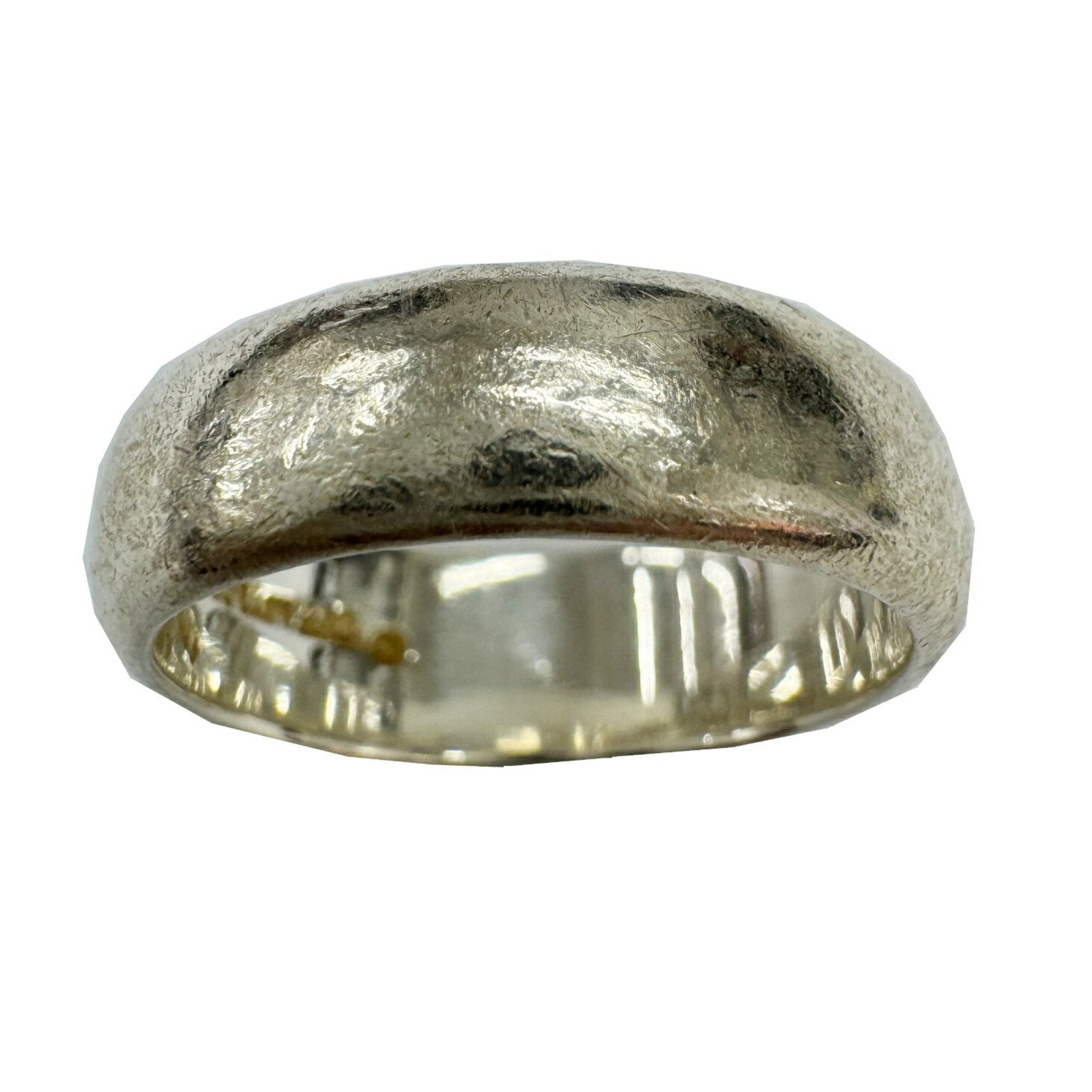 Curved Heart Ring Sterling Silver