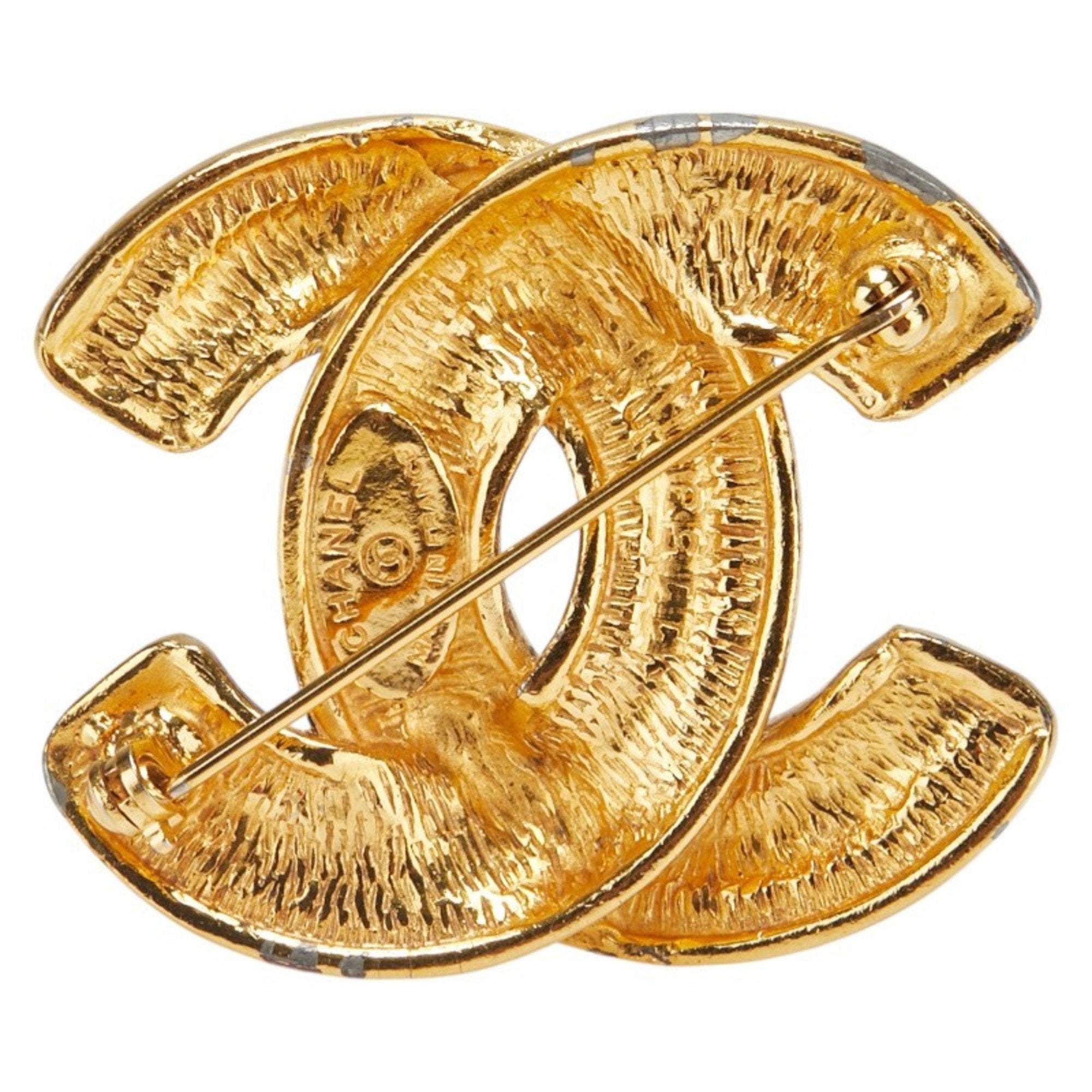 CC Logo Brooch Metal
