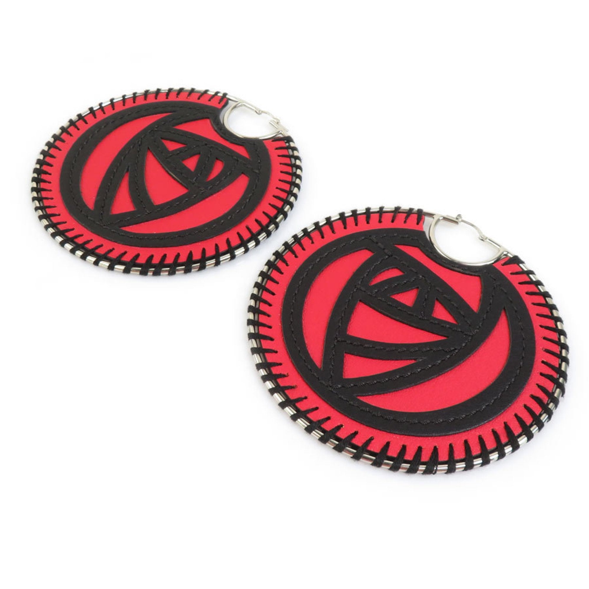 Earrings Leather and Metal