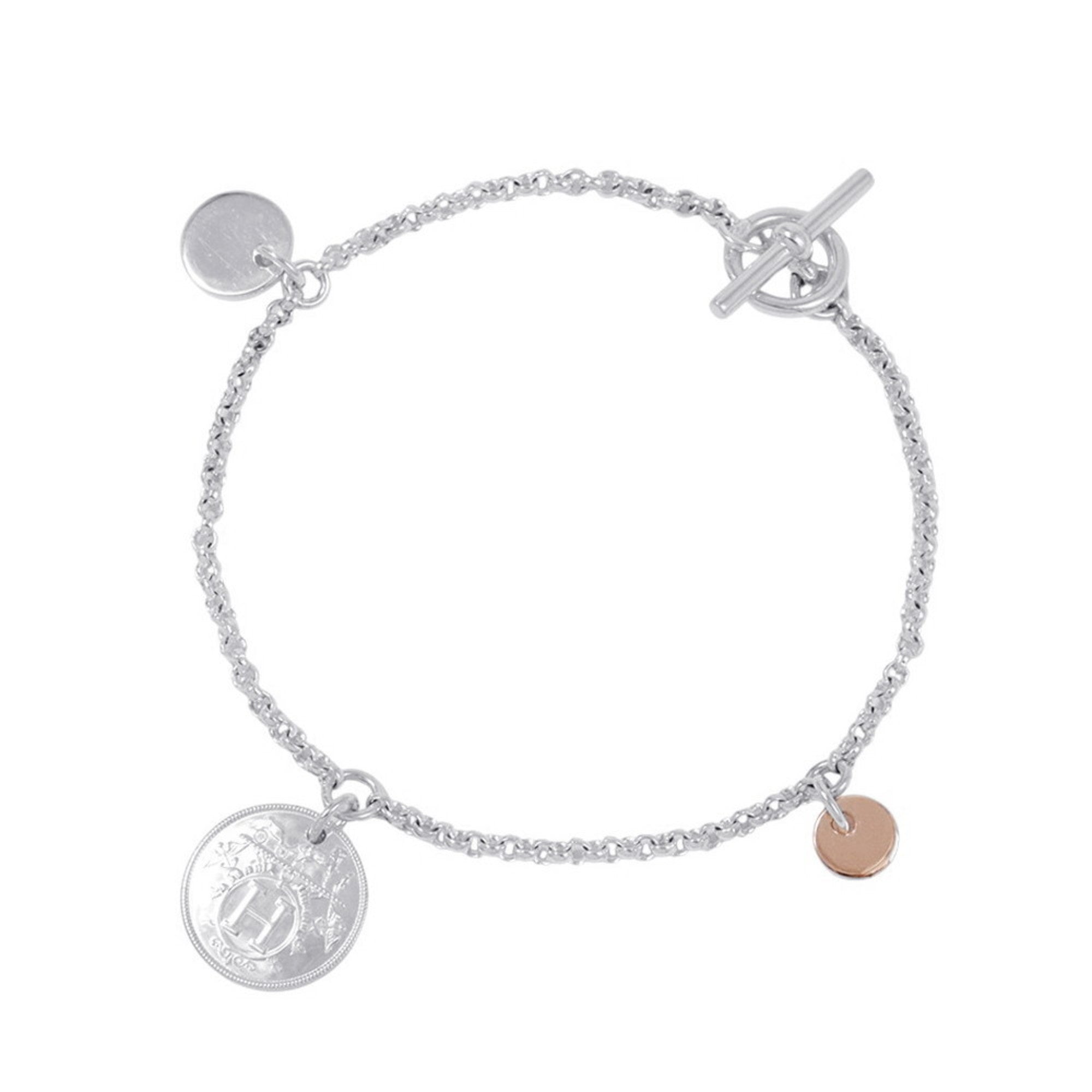 Ex Libris Bracelet 18K Rose Gold and Sterling Silver Mini
