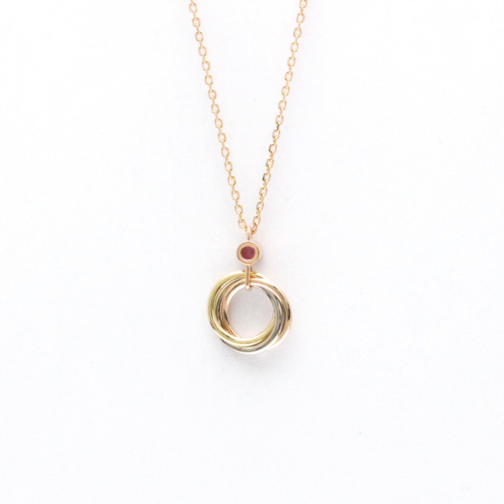 Trinity Pendant Necklace 18K Tricolor Gold