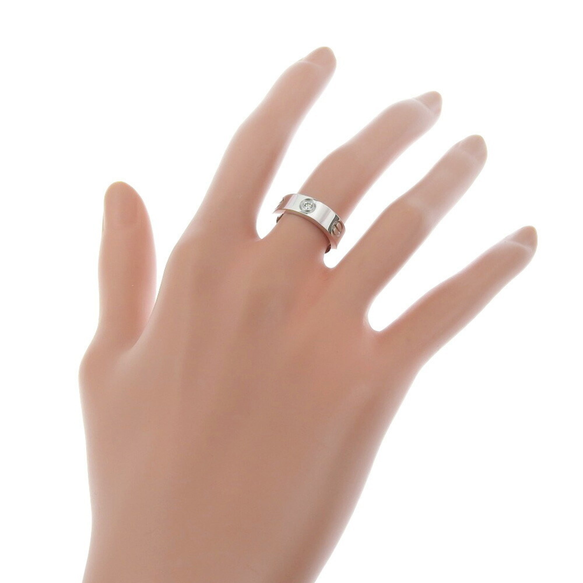 Band Ring 18K White Gold with Diamond