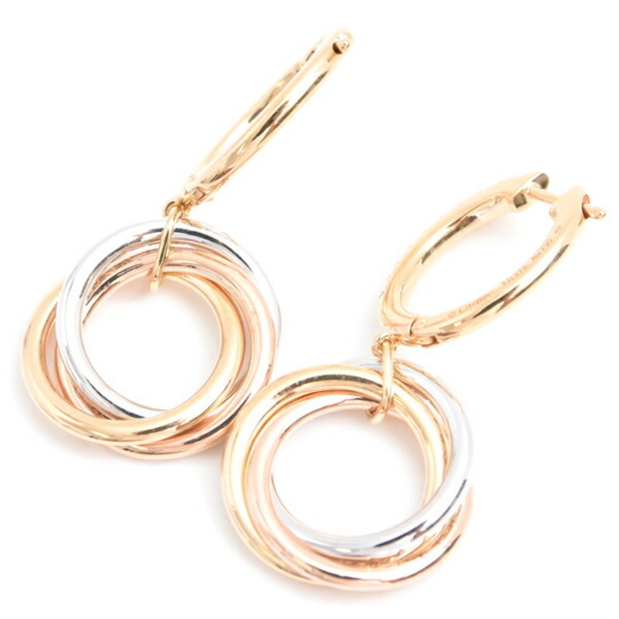 Trinity Earrings 18K Tricolor Gold