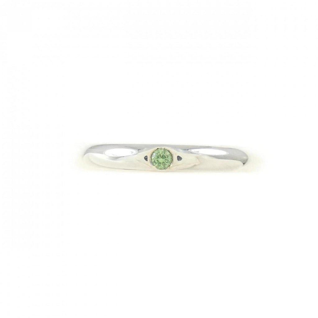 Band Ring Sterling Silver With Garnet