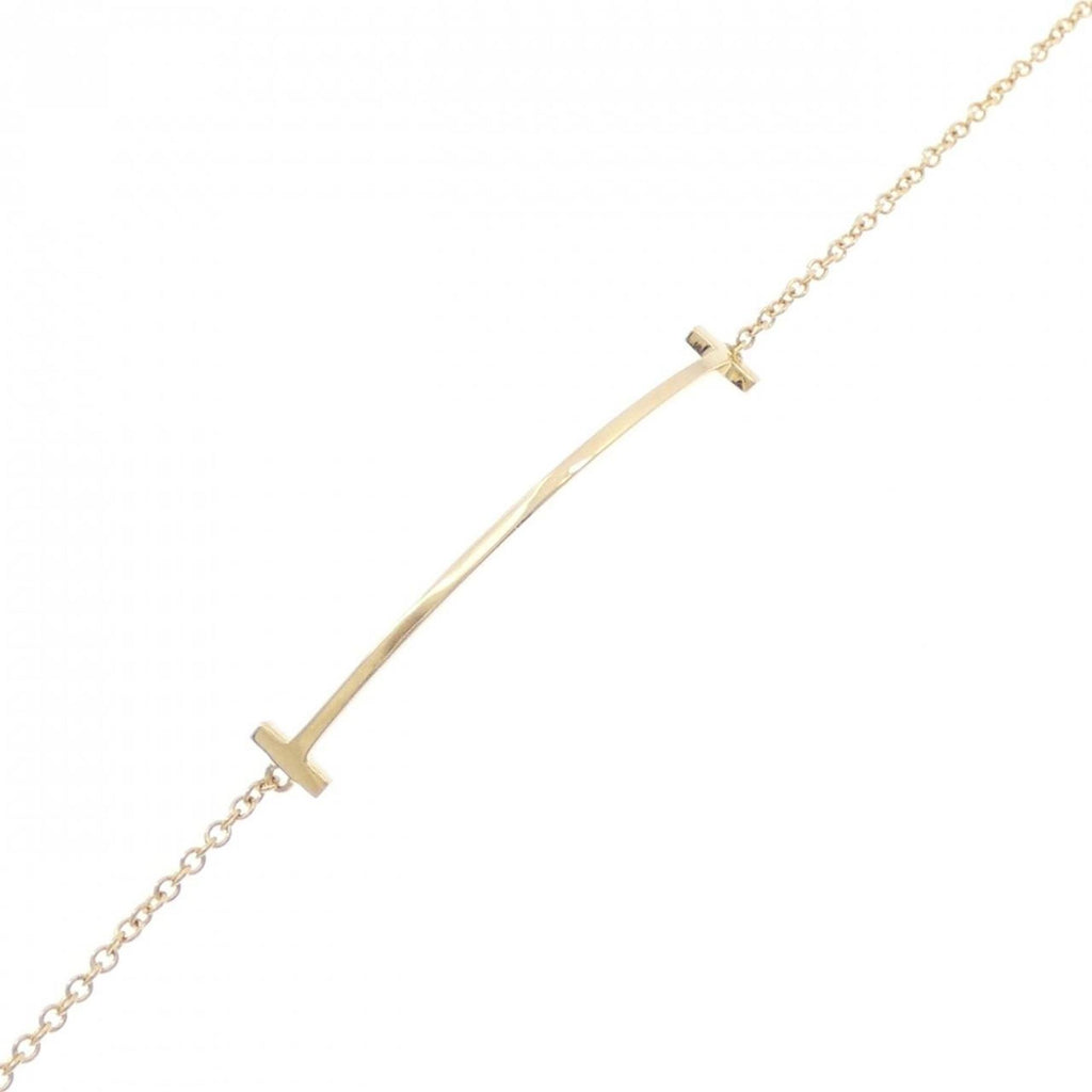 T Smile Pendant Necklace 18K Yellow Gold