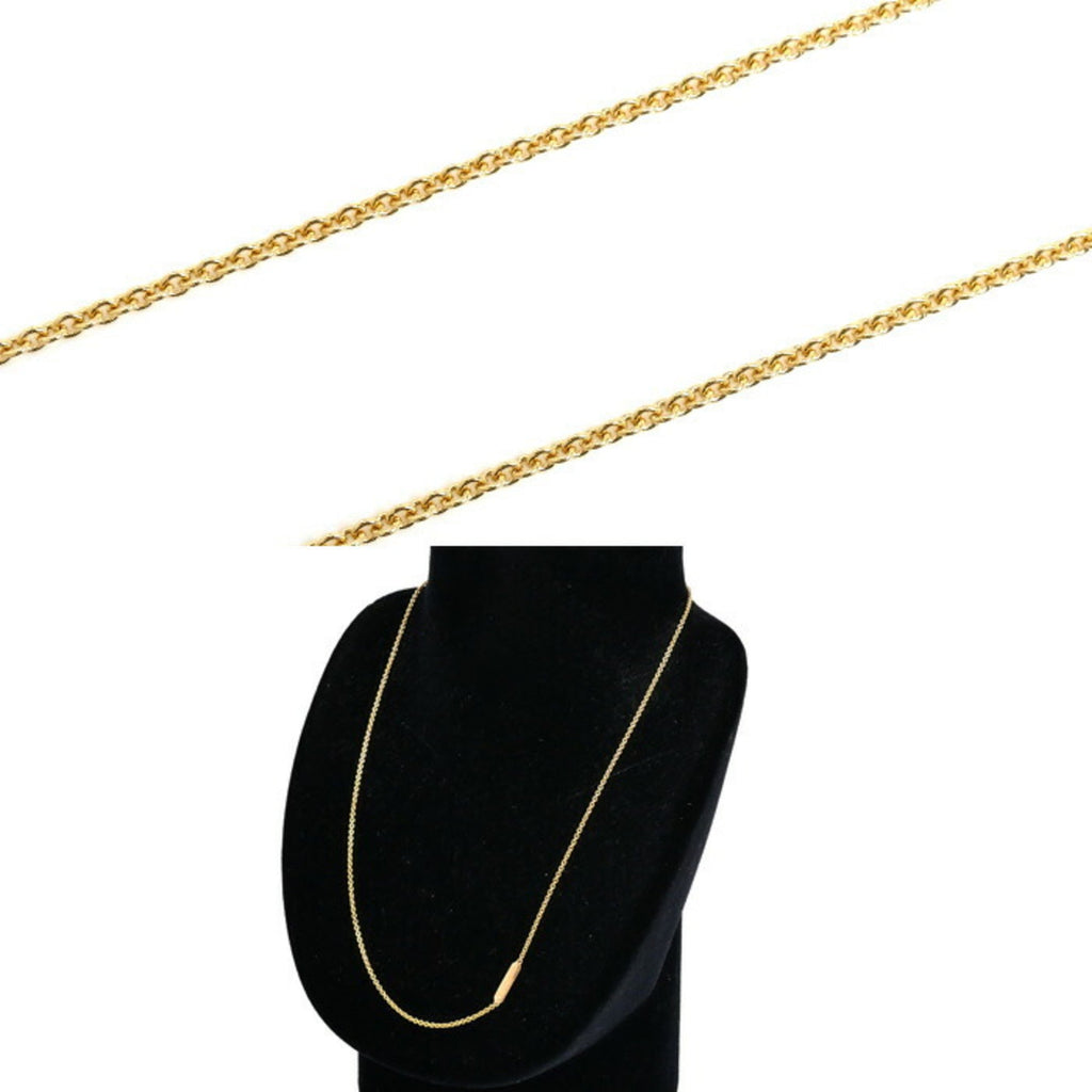Tag Chain Pendant Necklace 18K Rose Gold Mini