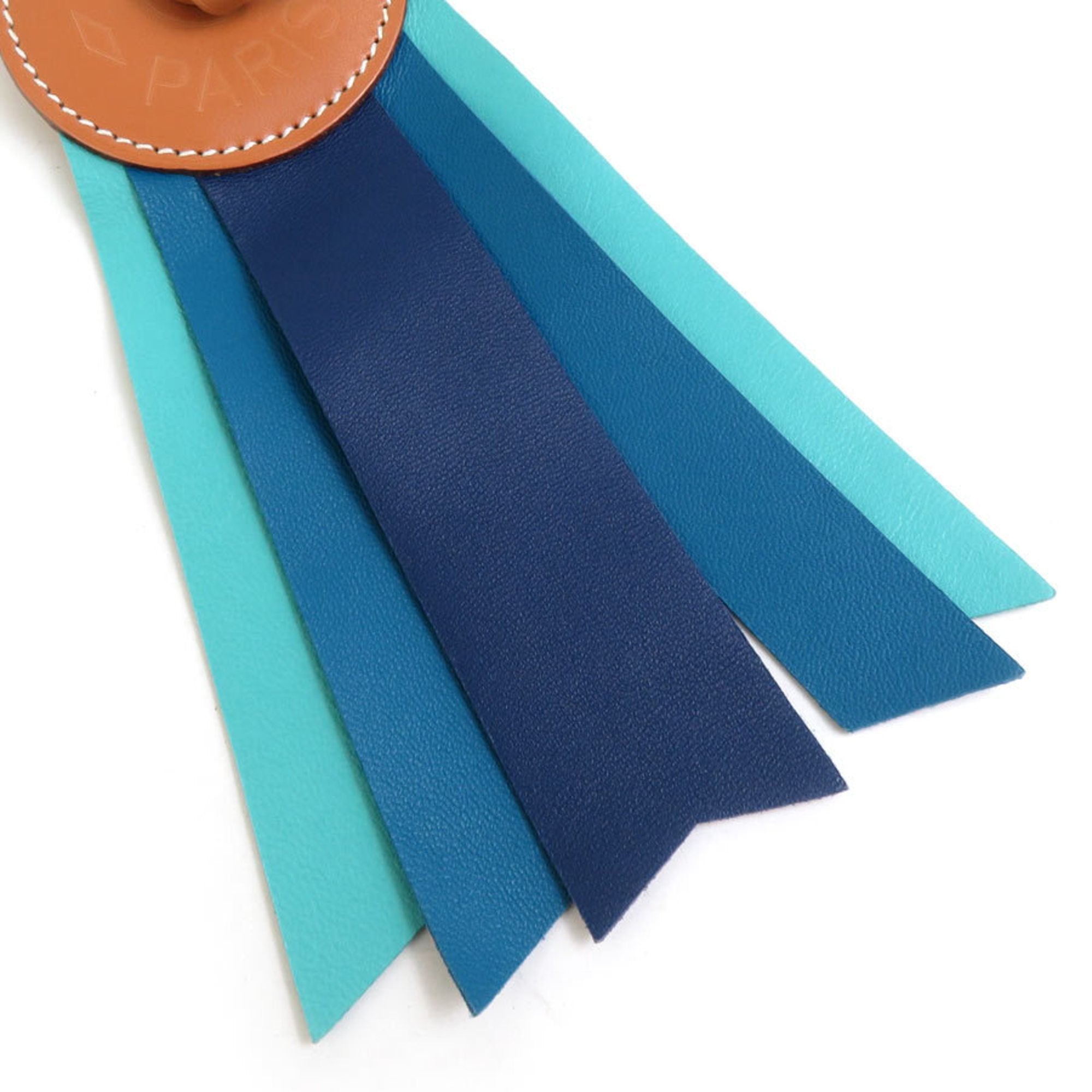 Charm Leather Blue Handbag Charm
