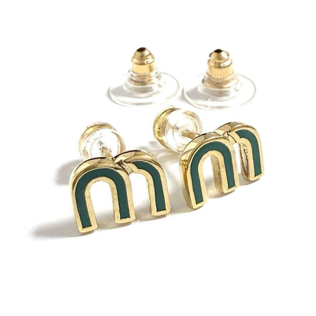 Earrings Enamel and Metal