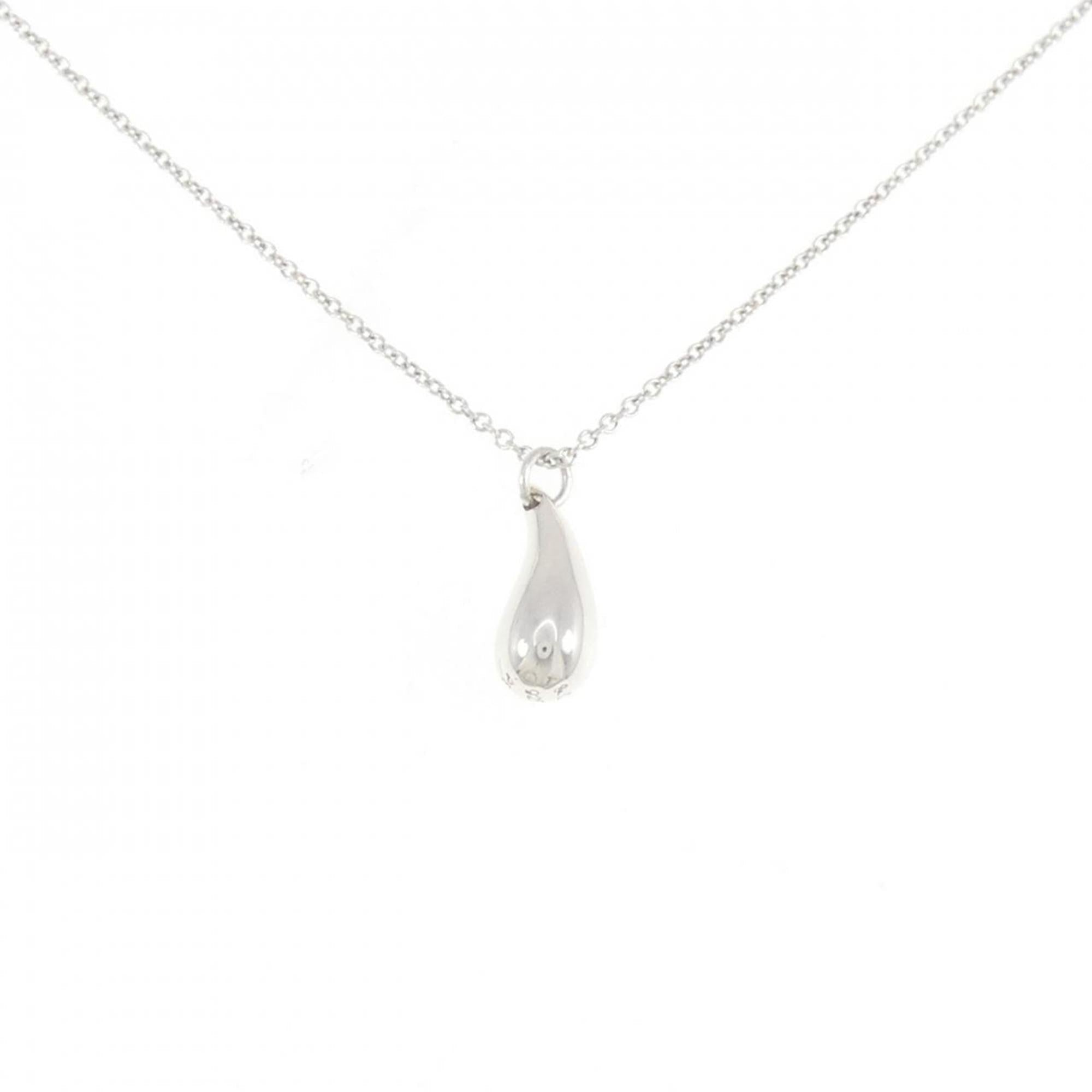Teardrop Pendant Necklace Sterling Silver