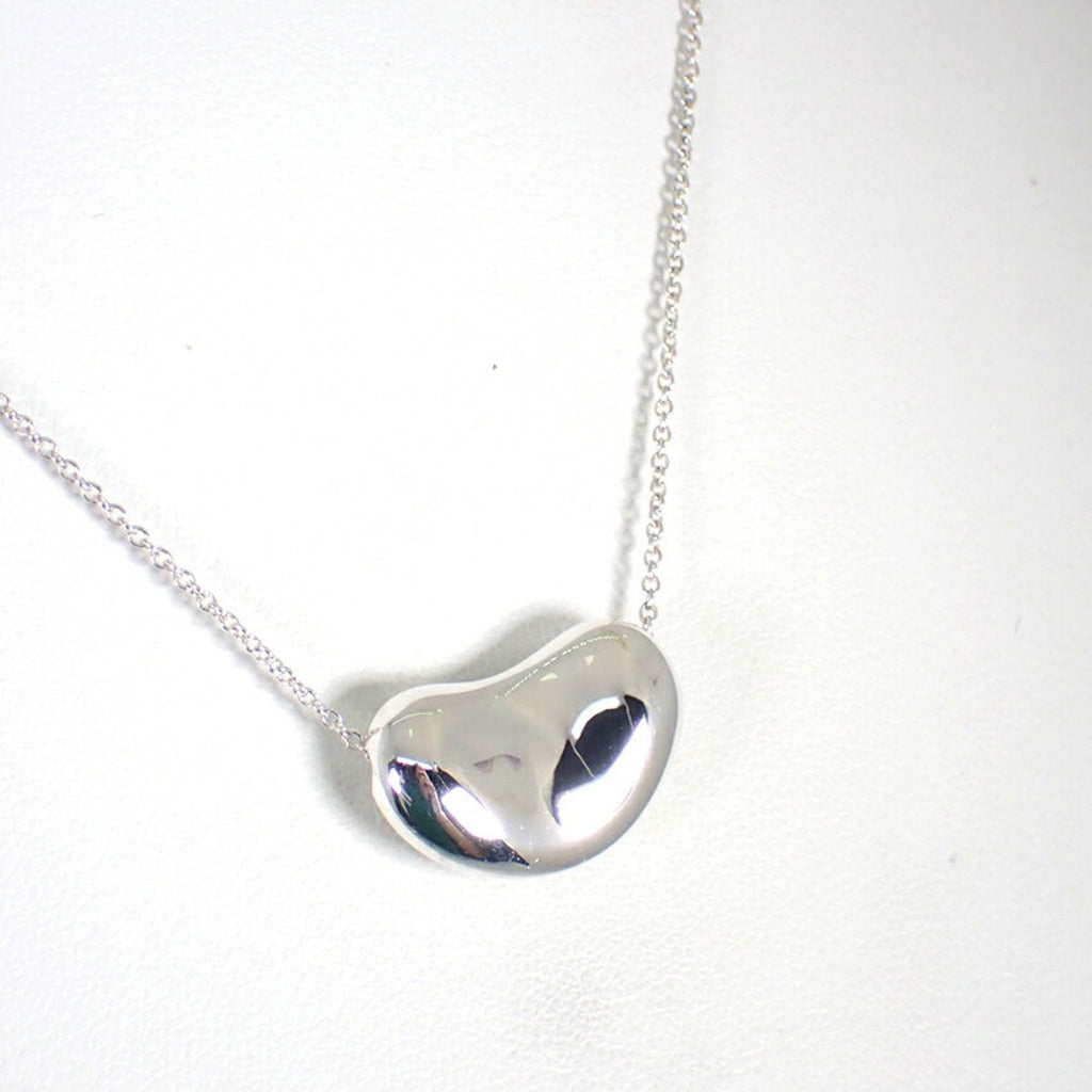 Bean Pendant Necklace Sterling Silver