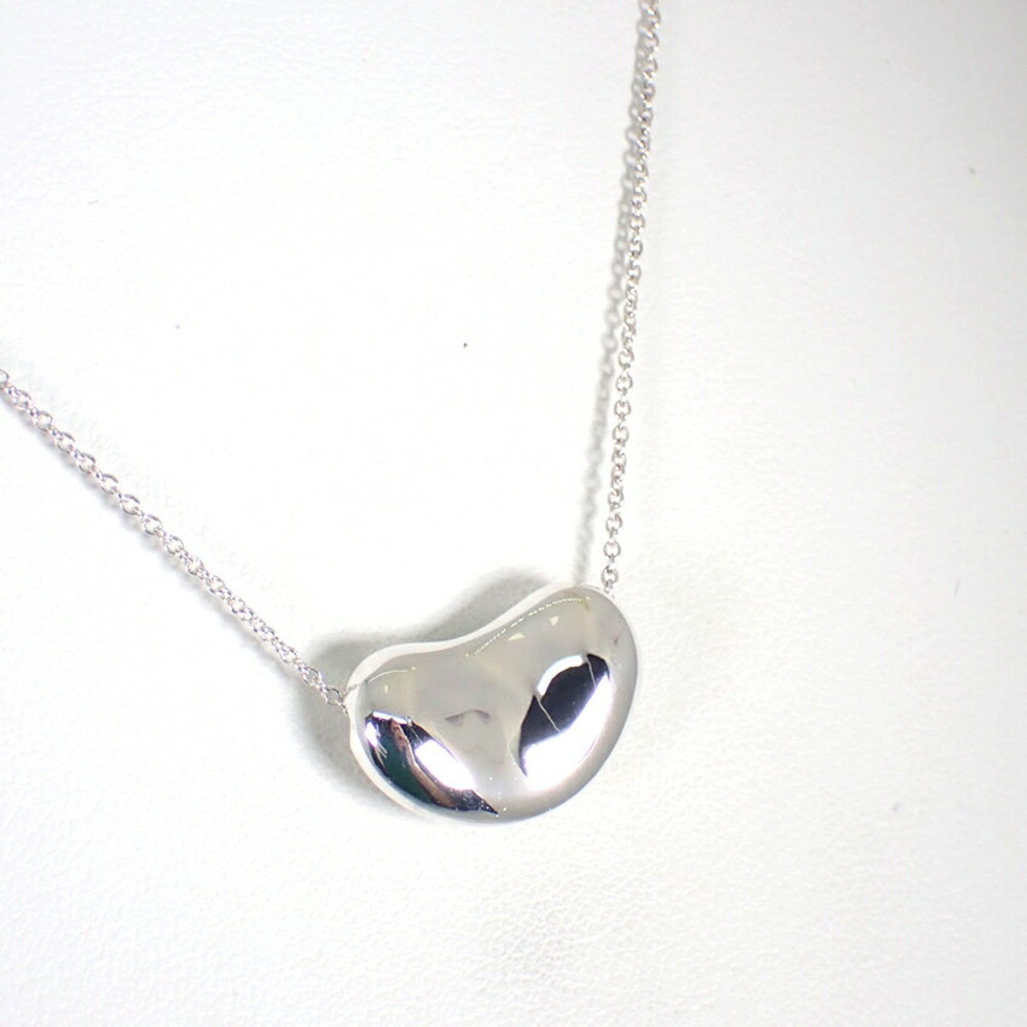Bean Pendant Necklace Sterling Silver