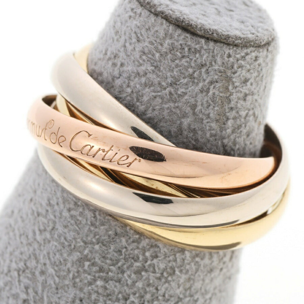 Vendome Louis Cartier Band Ring 18K Tricolor Gold