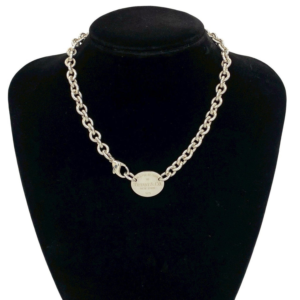 Return To Oval Pendant Necklace Sterling Silver
