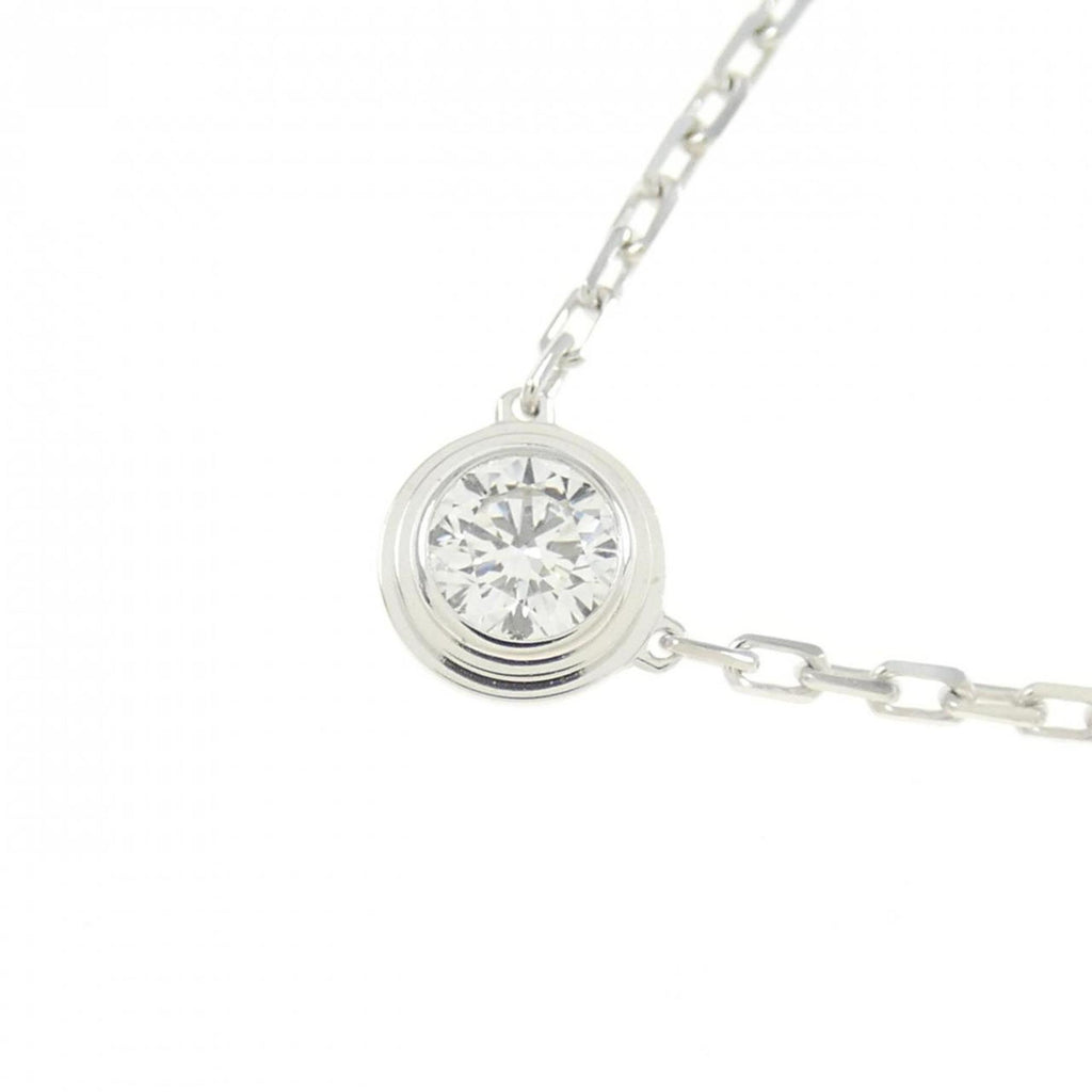 Pendant Necklace 18K White Gold Large with Diamond