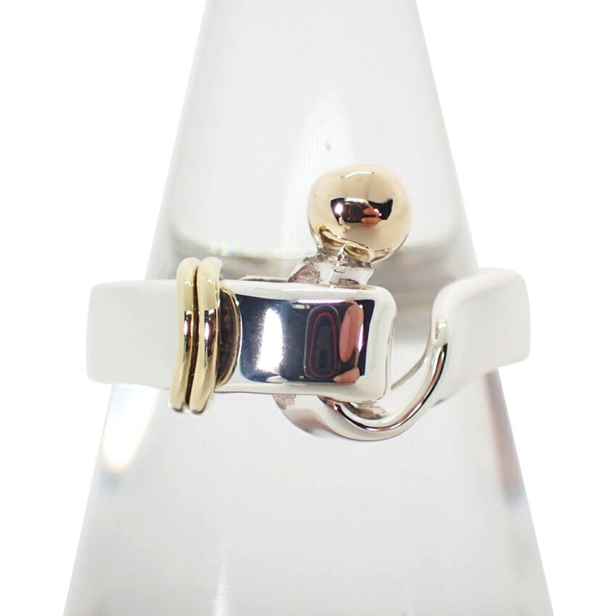 Band Ring Sterling Silver and 18K Yellow Gold
