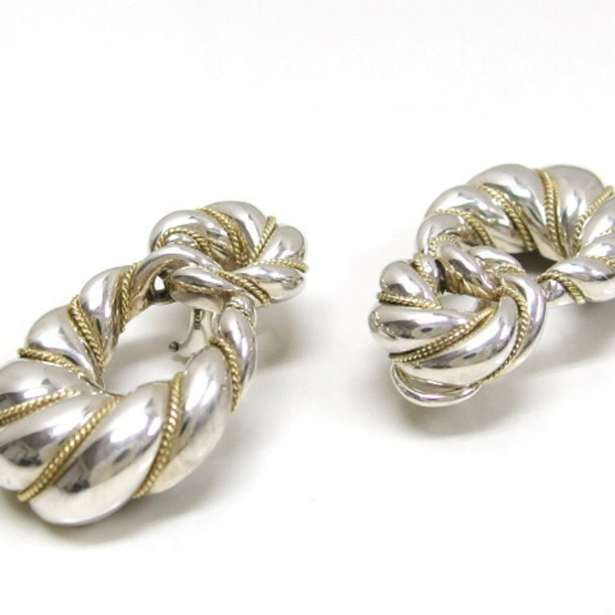 Earrings Sterling Silver and 18K Yellow Gold