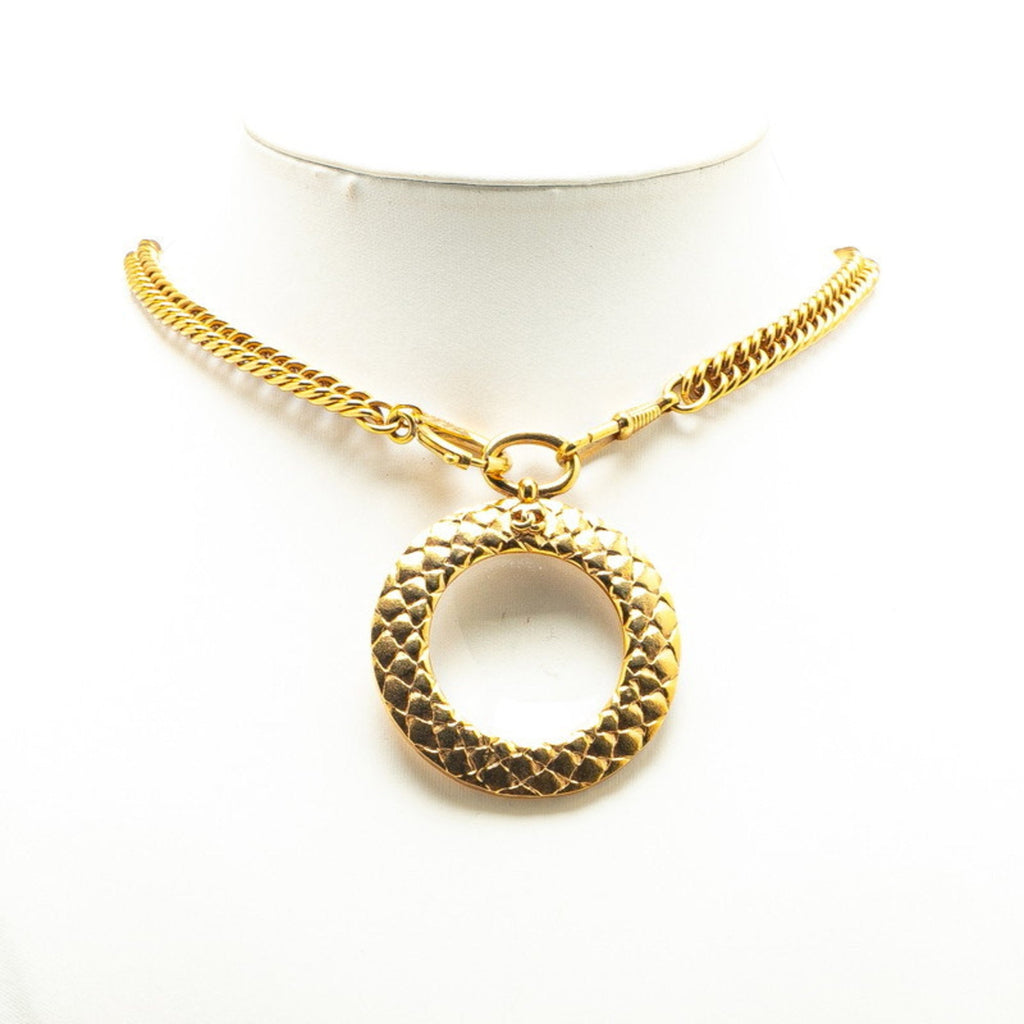 CC Logo Pendant Necklace Metal