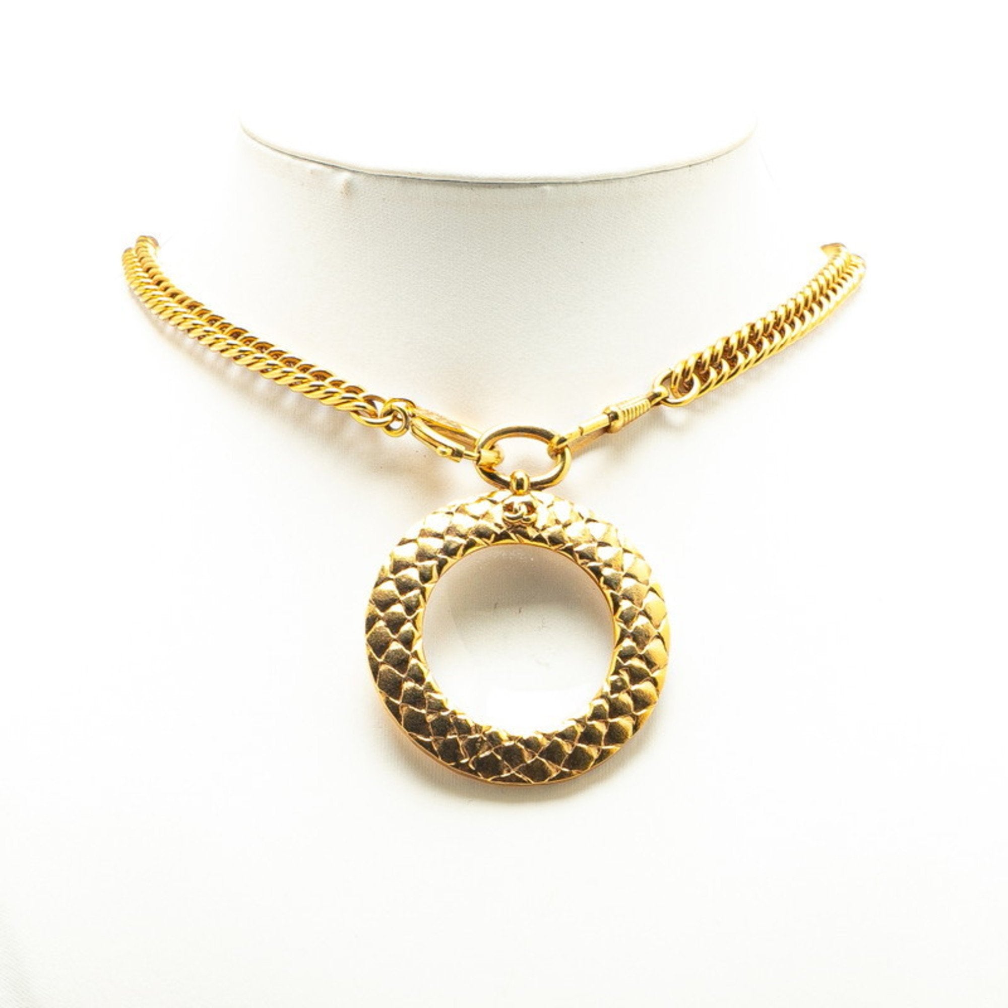 CC Logo Pendant Necklace Metal