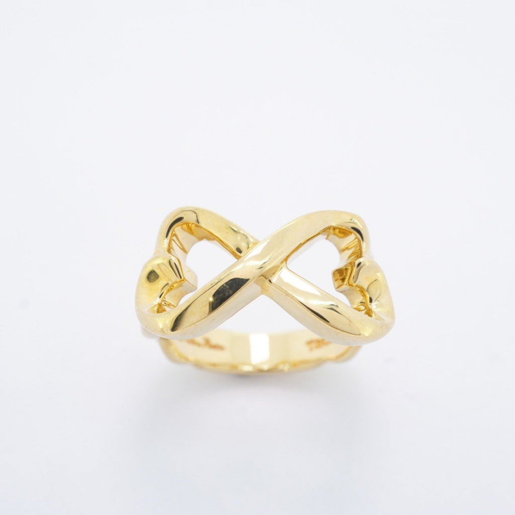 Double Loving Heart Ring 18K Yellow Gold