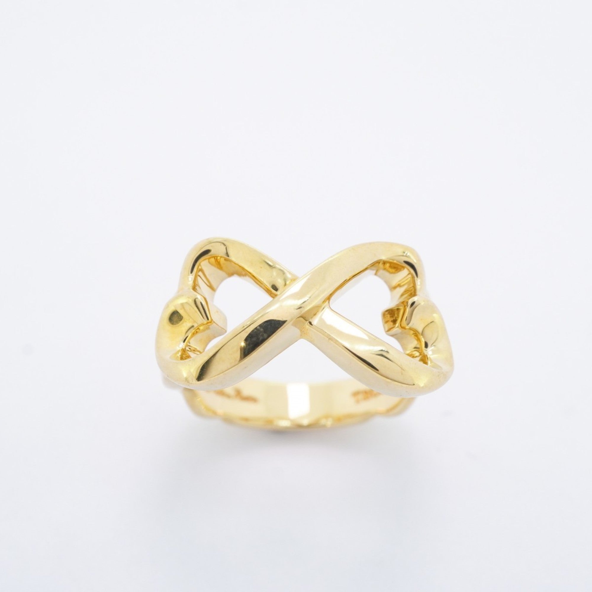 Double Loving Heart Ring 18K Yellow Gold