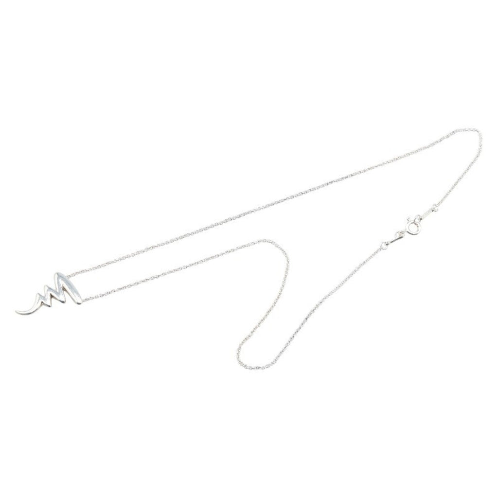 Scribble Pendant Necklace Sterling Silver