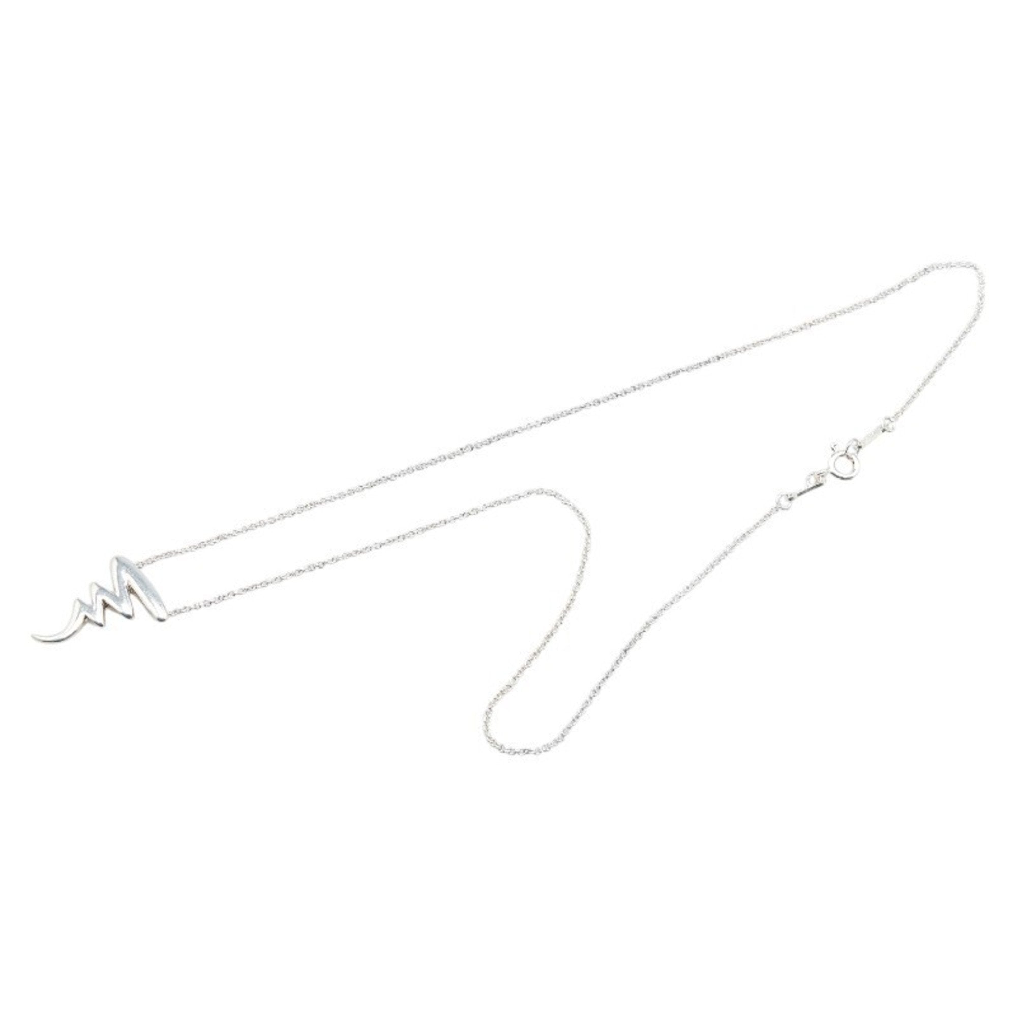 Scribble Pendant Necklace Sterling Silver