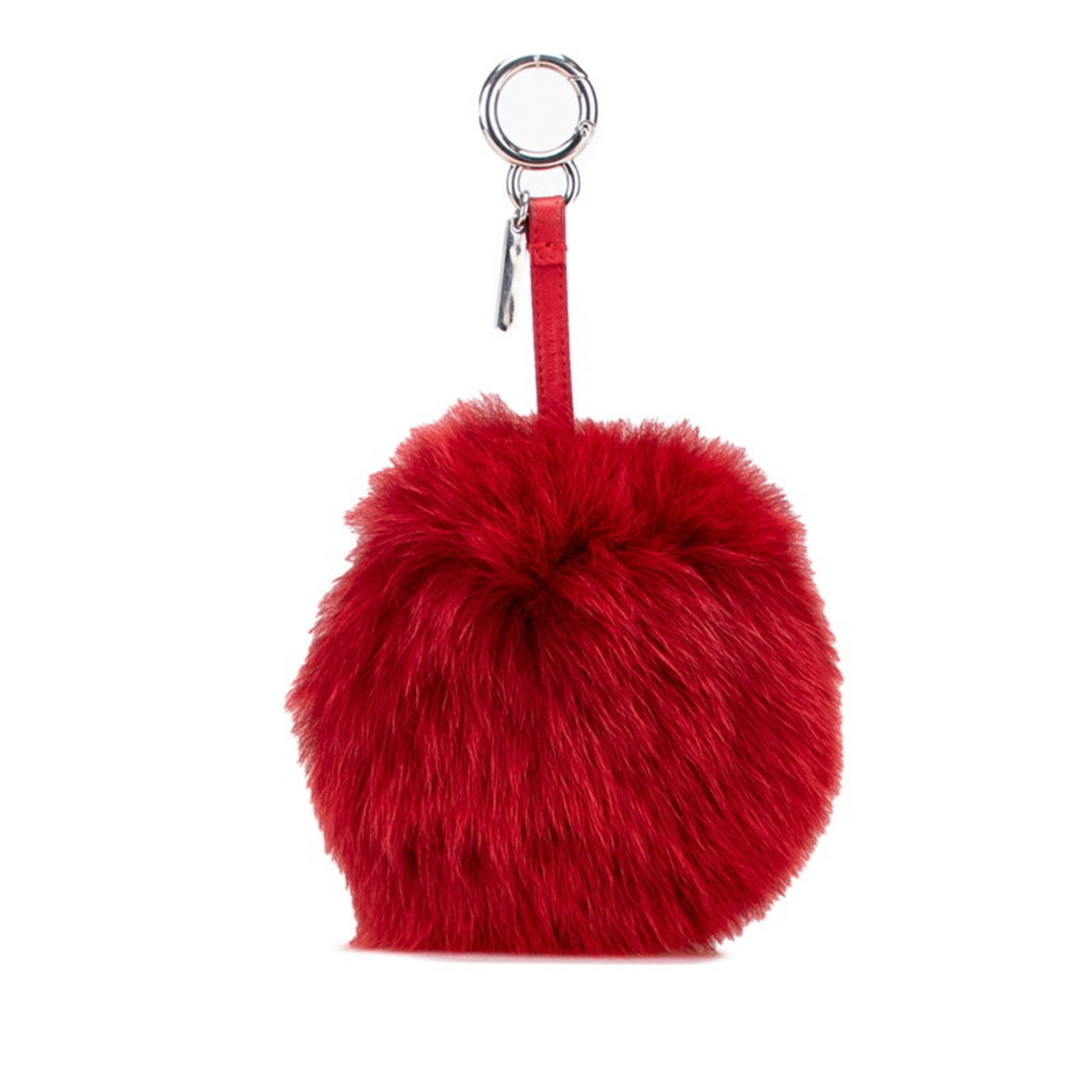 Charm Fur and Leather Purple and Red Handbag Charm