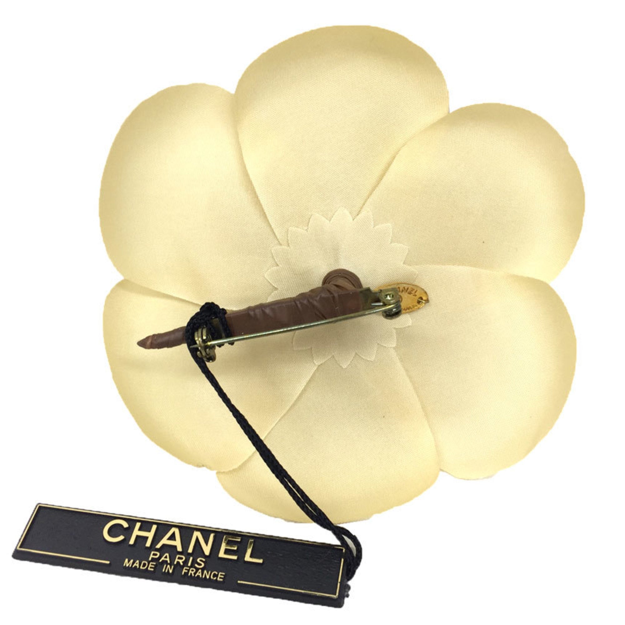 Camellia Corsage Brooch Cream Ivory White