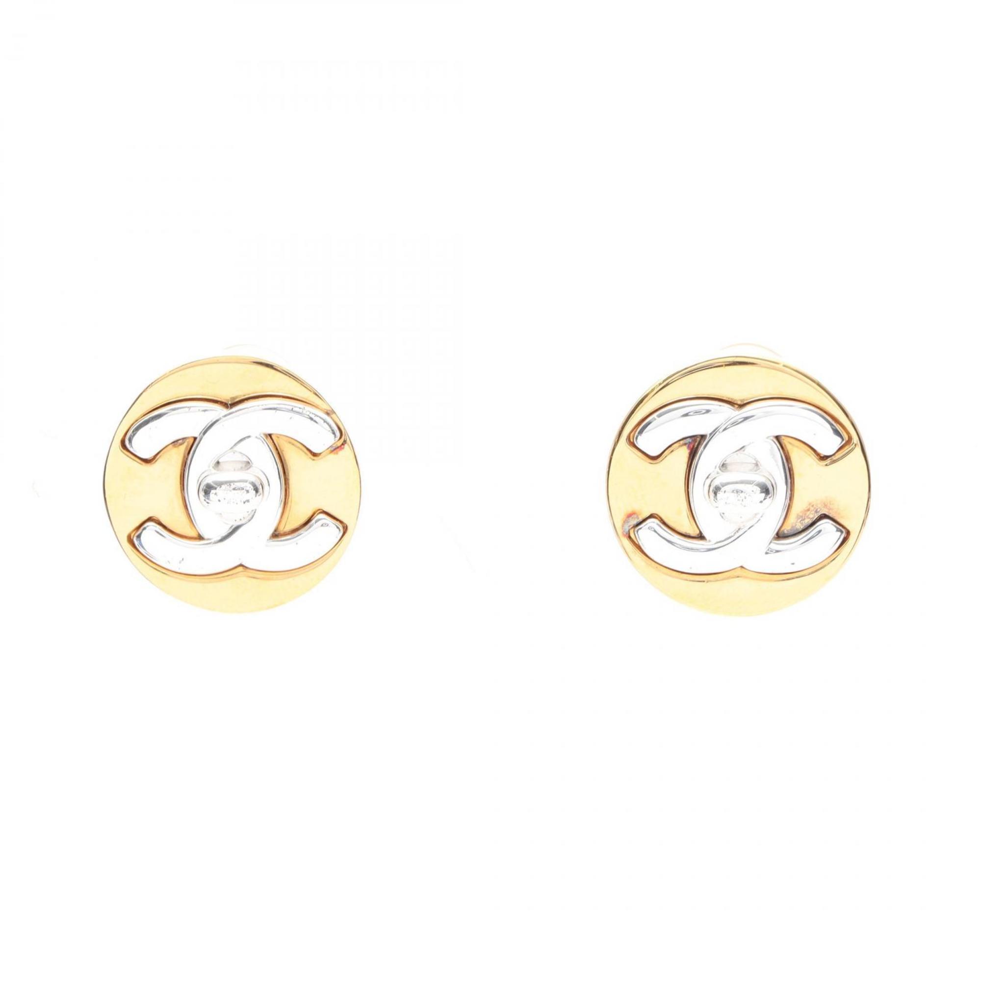 CC Logo Clip-On Earrings Sterling Silver