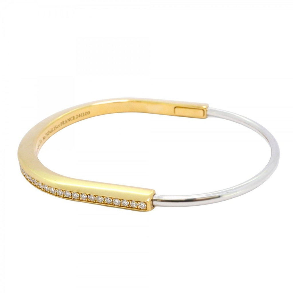 Bangle 18K White Gold and 18K Yellow Gold with Diamond Bracelet