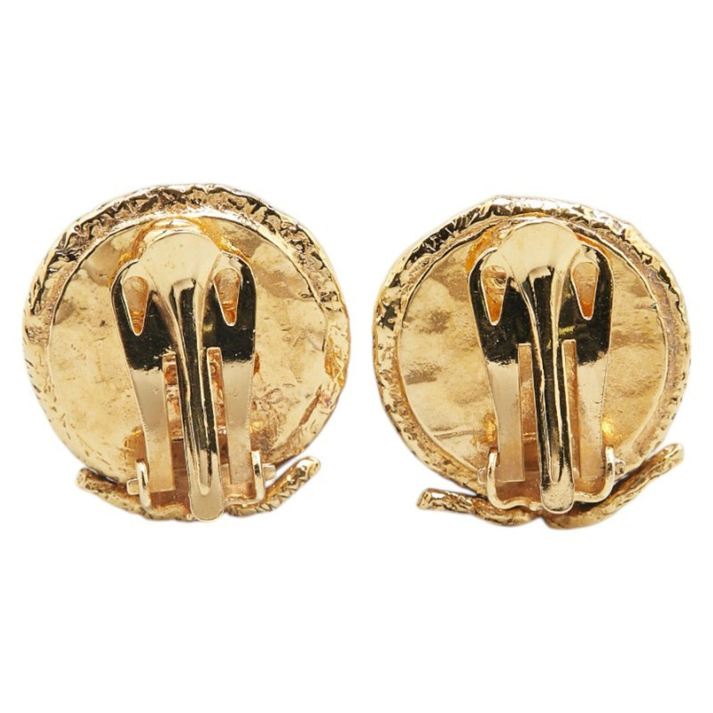 Earrings Pearl Gold-Tone Metal