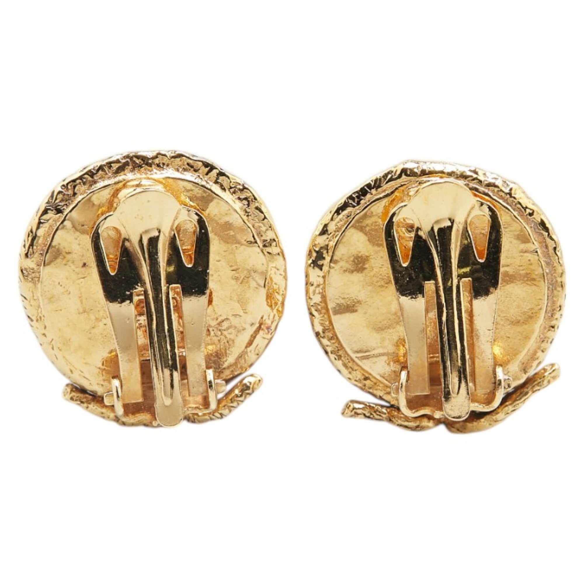 Earrings Pearl Gold-Tone Metal