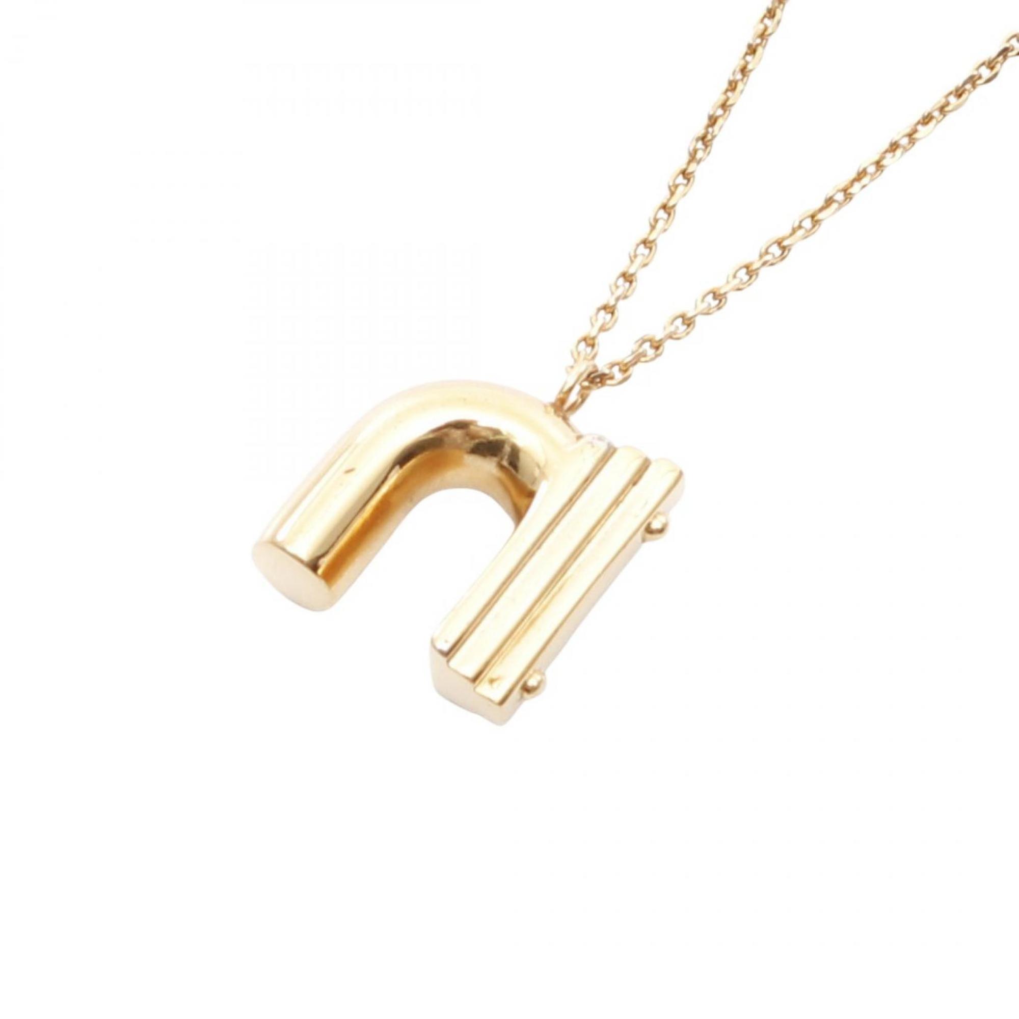 LV&ME N Initial Pendant Necklace Gold