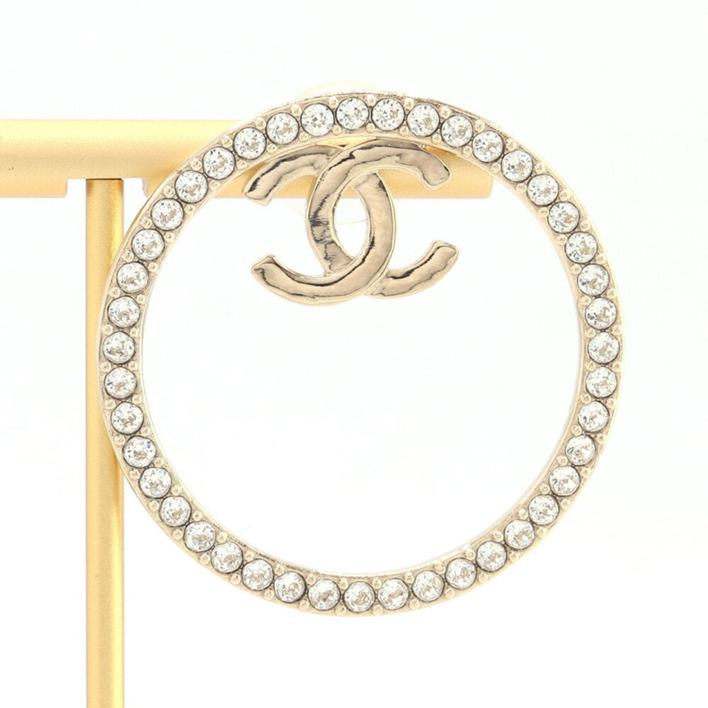 CC Logo Single Earring Gold-Tone Metal