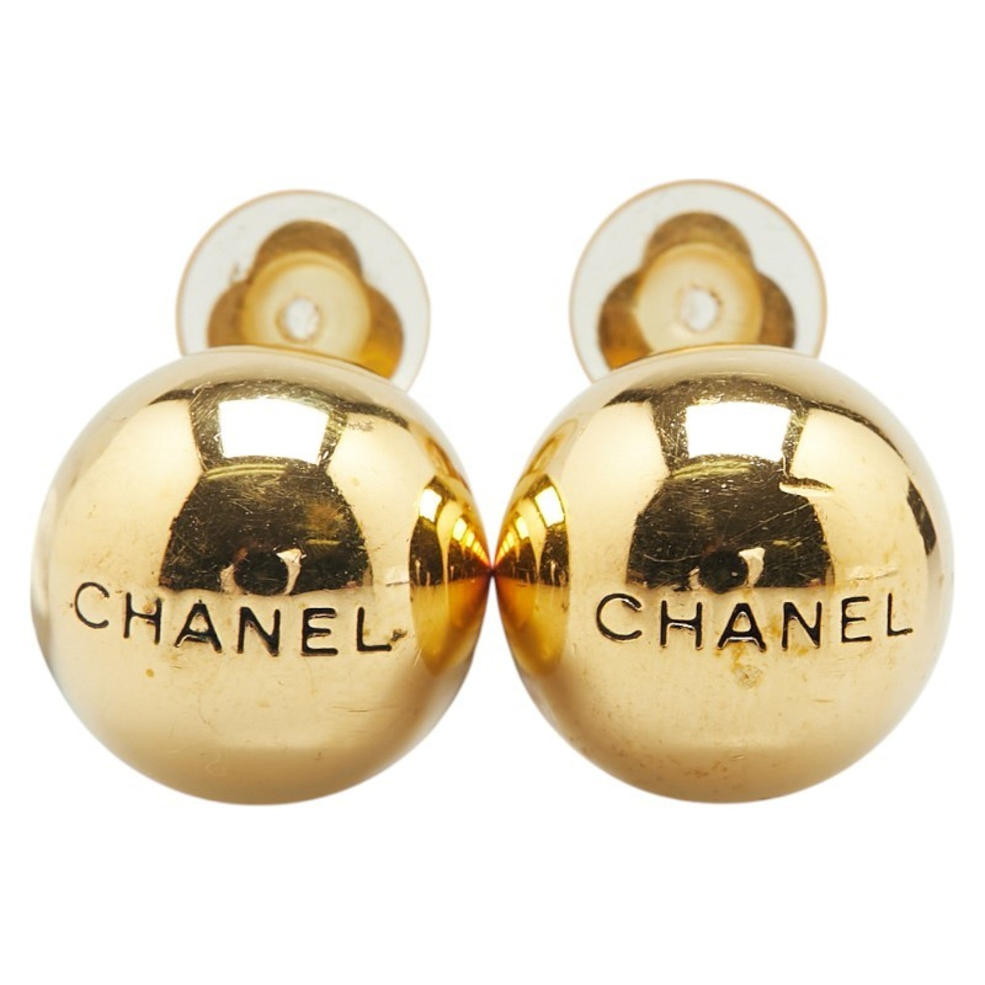 Earrings Logo Gold-Tone Metal